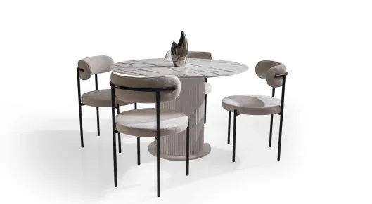 Product img 1, Rio Mermer Desenli Yemek Masası